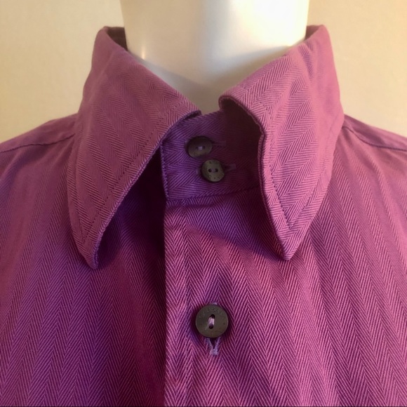 Dolce & Gabbana Purple Striped Button Up Dress Shirt Size 16/41 Large - Picture 3 of 8